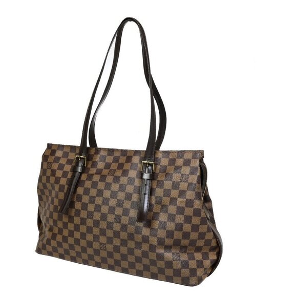 LOUIS VUITTON Chelsea Shoulder Tote Bag Damier Leather BN France N51119 76EB757 - Picture 1 of 15